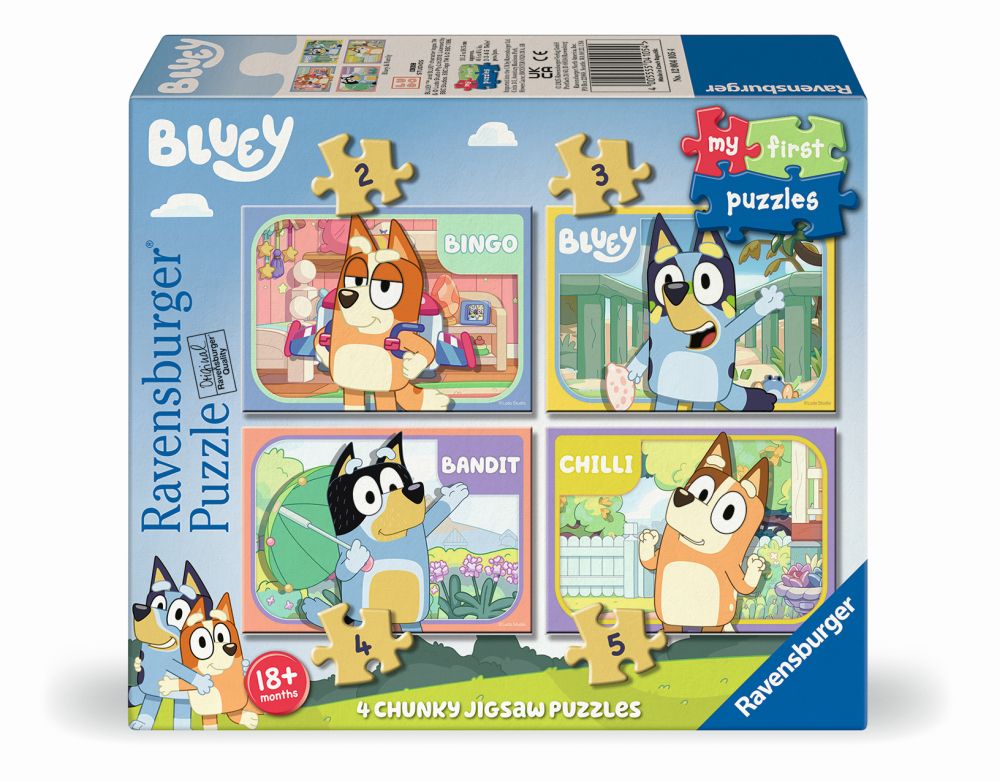 Moje první puzzle Bluey 2/3/4/5 dílků