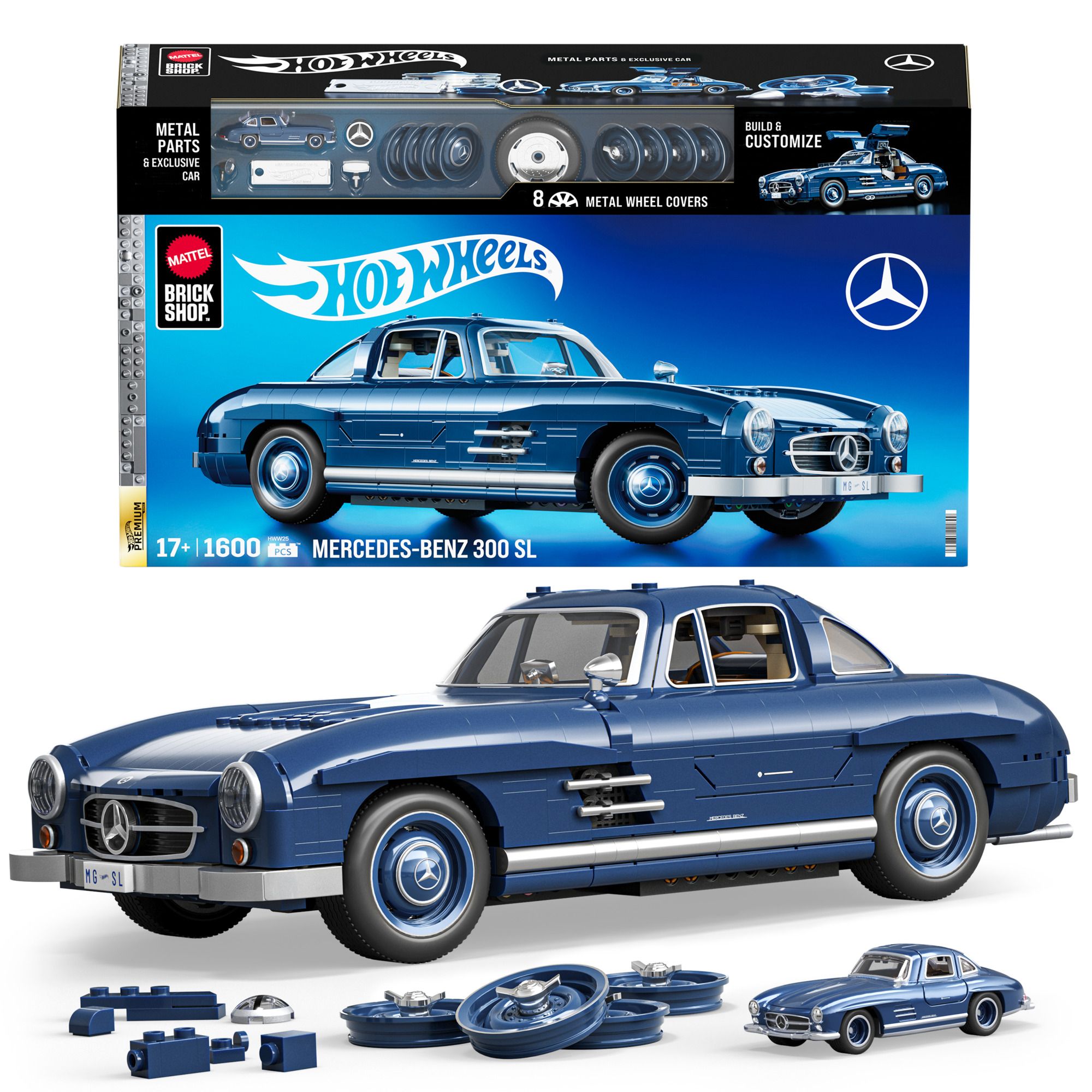 Mega Hot Wheels sběratelský Mercedes-Benz 300SL