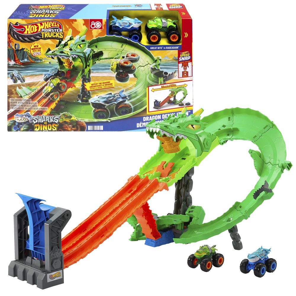 Hot Wheels Monster trucks dráha dračí zkáza