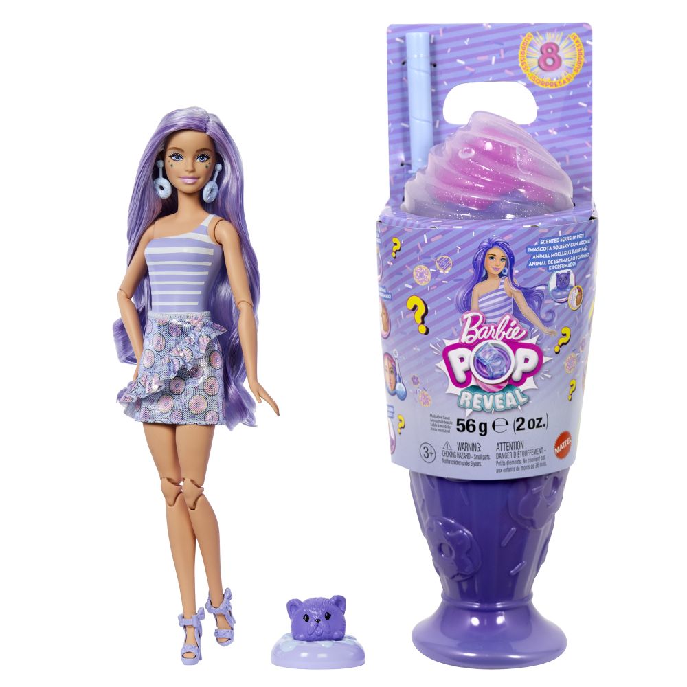 BRB POP REVEAL BARBIE ODMĚNY - FIALOVÁ