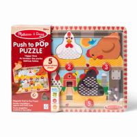 MELISSA & DOUG DŘEVĚNÉ PUZZLE S VYSKAKUJÍCÍMY SLEPIČKAMI