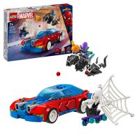 Spider-Manovo závodní auto a Venom Zelený goblin