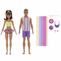 BRB FASHIONISTAS MODELKA BARBIE & KEN NA PLÁŽI 2 KS