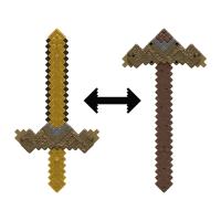 Minecraft TRANSFORMUJÍCÍ SE MEČ/KRUMPÁČ