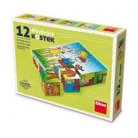 PSÍK A MAČIČKA 12 Drevené kocky