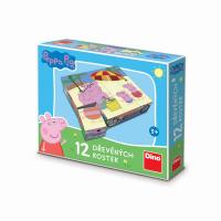 PEPPA PIG 12 Drevené licenčné kocky