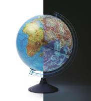 Interaktivní Glóbus CZ - 32 cm, 3D Reliéf, LED, Noční země (AG-3215)