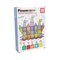 Picasso stavebnice 48 dílků Magnetické bloky, Glitrované