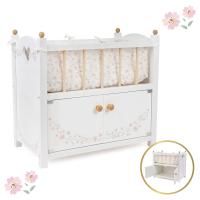 Wooden Doll Bed with Cabinet, Petit Flora