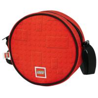 LEGO Brick Dots Red - okrúhla crossbody taška
