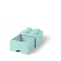 LEGO úložný box 4 s šuplíkem - aqua
