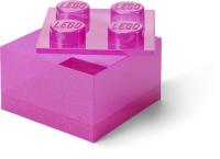 LEGO úložný box 4 s víkem - třpitivá růžová