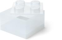 LEGO úložný box 4 s víkem - třpitivá průhledná