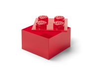 LEGO úložný box 4 s víkem - průhledná červená