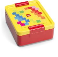 LEGO Brick box na svačinu - červená/žlutá