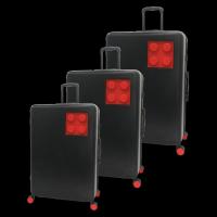 LEGO Luggage URBAN, set 3 ks - Čierny/Červený