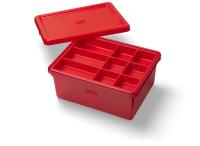 LEGO úložný box s organizérem - červená