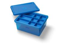 LEGO úložný box s organizérem - modrá
