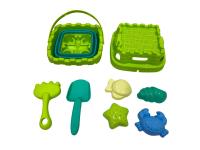 PLEJO Skladací vedierko s lopatkou a formičkami