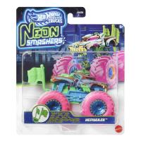 HW MONSTER TRUCKS NEON SMASHERS ASST