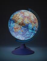 Interaktivní Glóbus CZ - 32 cm, 3D Reliéf, LED, Noční země (AG-3215)