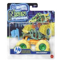 HW MONSTER TRUCKS NEON SMASHERS ASST