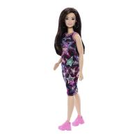 BRB FASHIONISTAS MODELKA V ŠATECH S BAREVNÝMI HVĚZDAMI