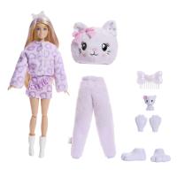 Barbie CUTIE REVEAL Barbie sladké mašle - fialové mačiatko