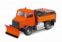 Bburago 1:43 servisné vozidlá Road Security with Snow Plough and Signal Board