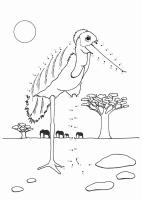 Omaľovanky Od bodky k bodke + grafitová ceruzka s gumou - Safari