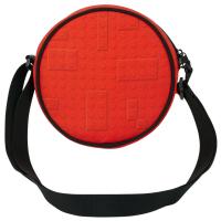 LEGO Brick Dots Red - okrúhla crossbody taška