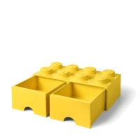 LEGO úložný box 8 s šuplíky - žlutá