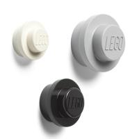 LEGO  věšák na zeď, 3 ks - bílá, černá, šedá
