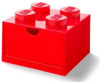 LEGO stolní box 4 se zásuvkou - červená