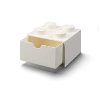 LEGO stolní box 4 se zásuvkou - bílá