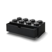 LEGO stolní box 8 se zásuvkou - černá