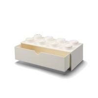 LEGO stolní box 8 se zásuvkou - bílá