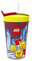 LEGO ICONIC Boy kelímok so slamkou - modrá/zelená