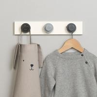 LEGO nástěnný věšák - černá, šedá, tmavě šedá