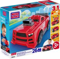 MEGA BLOKS STAVEBNICE ZÁVODNÍ AUTO 3 V 1