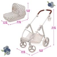 Bella 2in1 Doll Pram, Blueberry