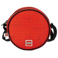 LEGO Brick Dots Red - okrúhla crossbody taška