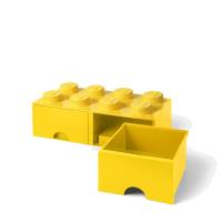 LEGO úložný box 8 s šuplíky - žlutá