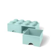 LEGO úložný box 8 so zásuvkou - aqua