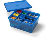 LEGO úložný box s organizérem - modrá