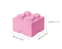 LEGO úložný box 4 - svetlo ružová