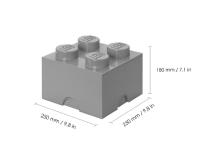 LEGO úložný box 4 - šedá