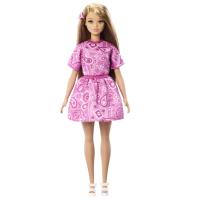 BRB FASHIONISTAS MODELKA V ŠATÁCH S RUŽOVÝM PAISLEY VZOROM
