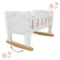 Wooden Doll Cradle, Petit Flora