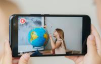 Interaktivní Glóbus CZ - 32 cm, 3D Reliéf, LED, Noční země (AG-3215)